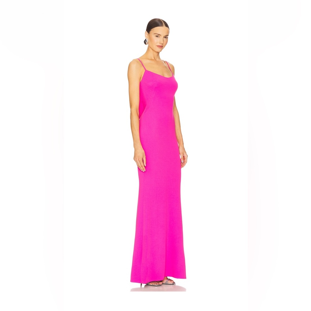 Katie May Gina Hot Pink Spaghetti Strap Formal Gown Size Medium - Picture 3 of 7